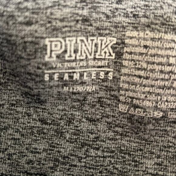 Victoria's Secret PINK Seamless Gray High Waisted Mesh Ankle Leggings Sz Medium - Picture 10 of 12